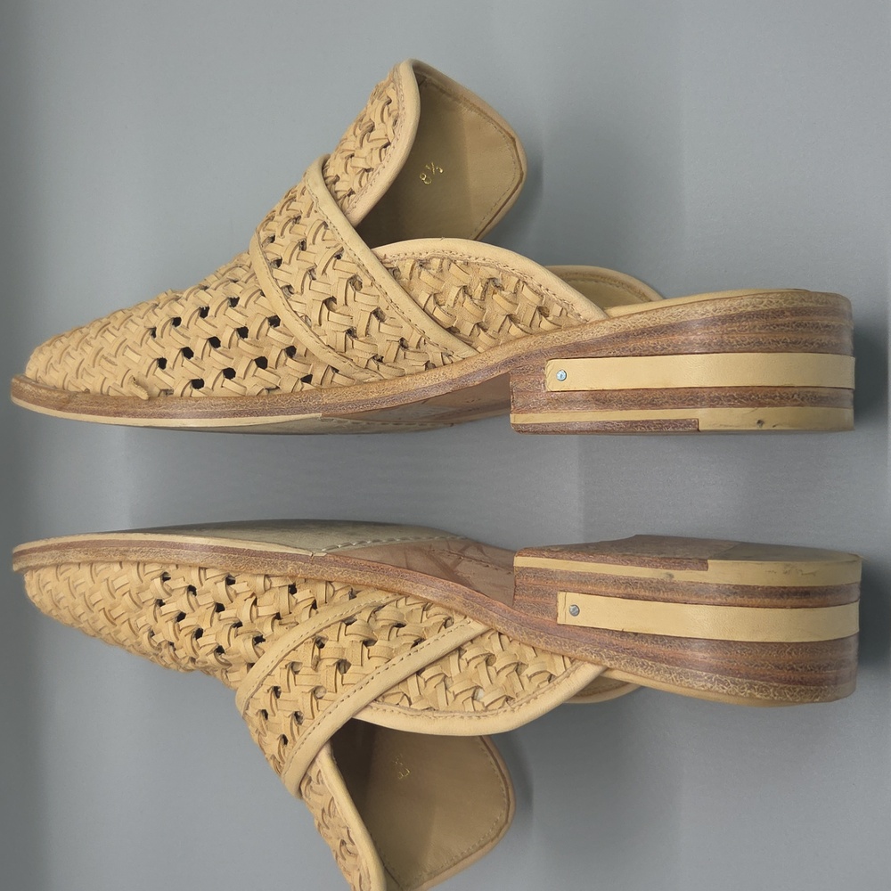 Freda Salvador Keen Mule Woven Tan Slip-On - Picture 7 of 16